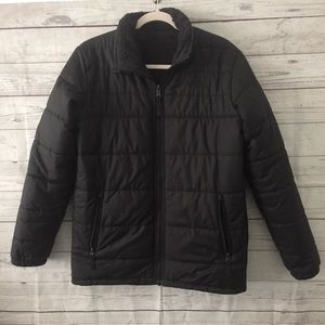 The North Face boys coat reversible black puffer